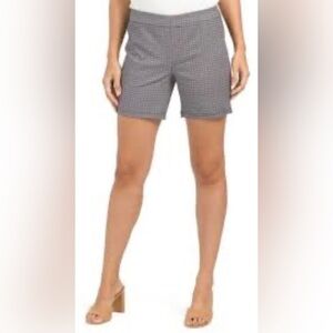 NWT- Nanette Lepore Women's Printed Pull On Shorts Navy Diamond Size 6.